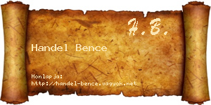 Handel Bence névjegykártya