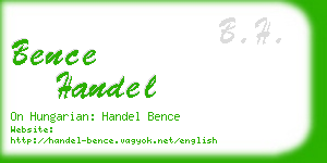 bence handel business card